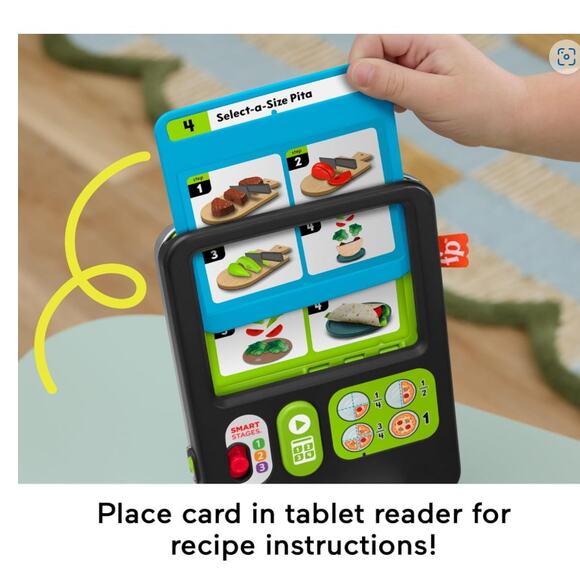 Fisher-Price Preschool Kitchen Playset Laugh & Learn 30-Piece Pretend Cooking - Picture 4 of 5